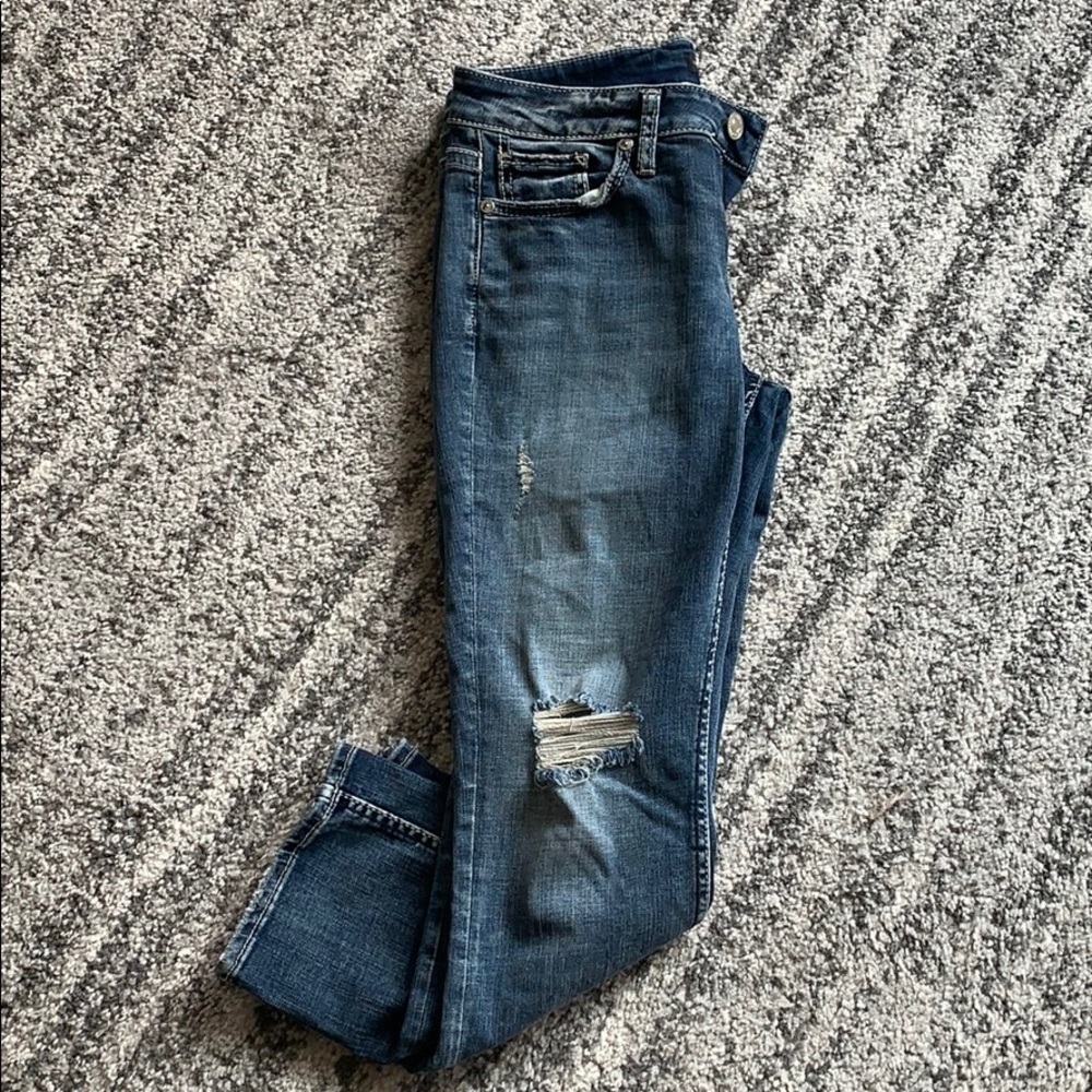Silver Jean Capris